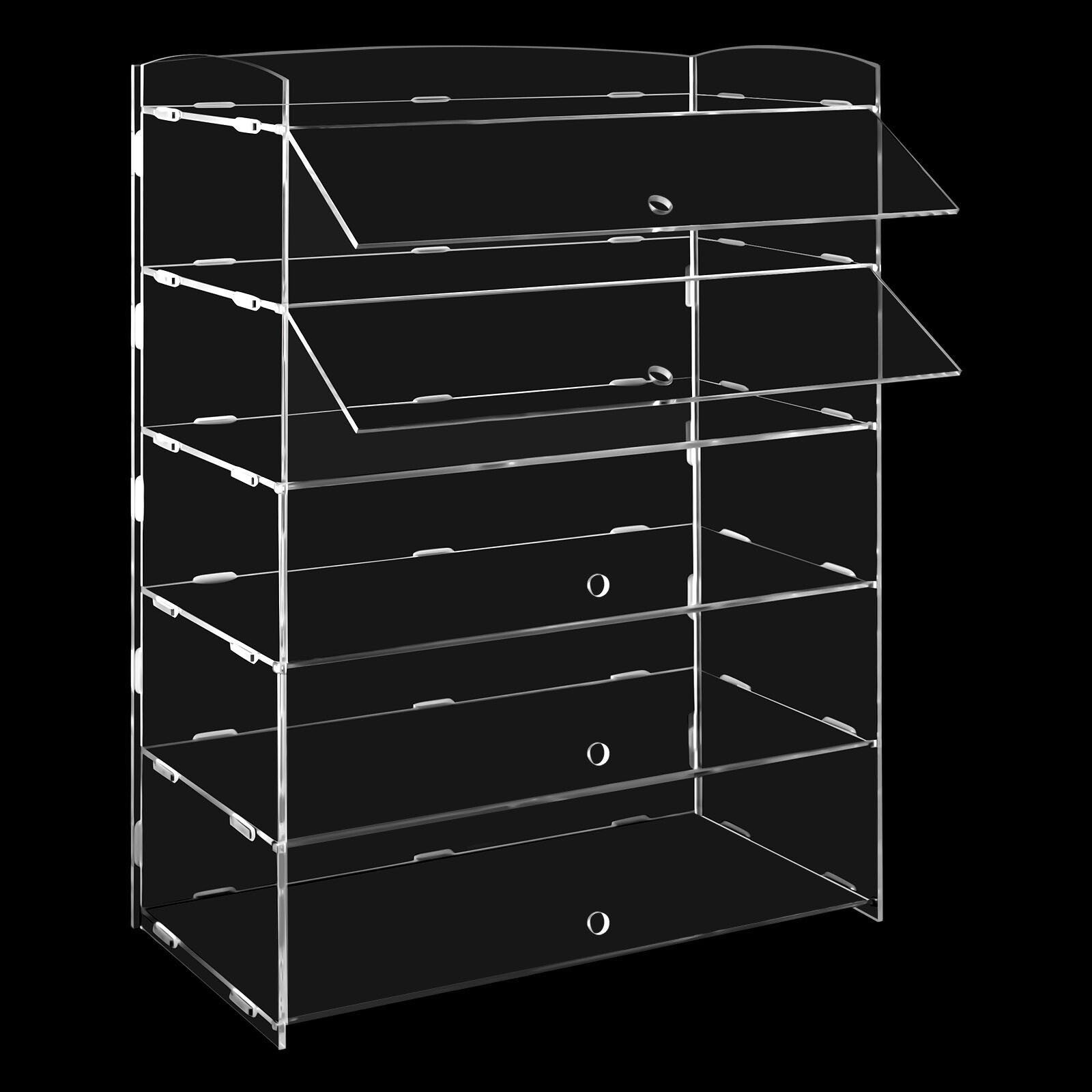 5-Tier Acrylic Display Case Bakery Pastry Countertop Showcase 18.7*8.46*24.4in