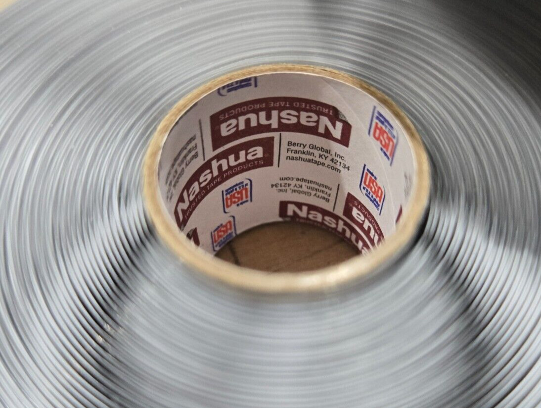 Nashua Stretch & Seal Self-Fusing Tape Gray 1″ x 38′ (2 Rolls) For Pipe/ Tools
