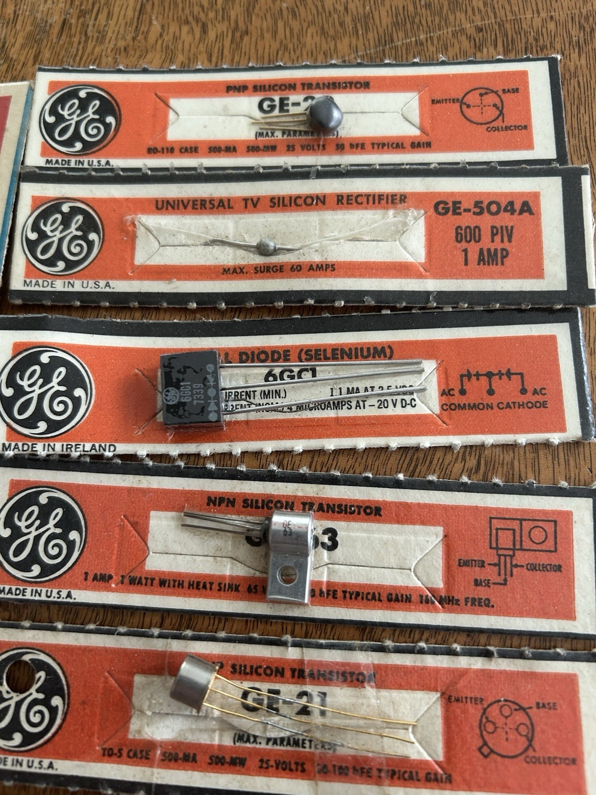 Vintage Genuine GE General Electric Germanium Power Transistor Lot NOS Assorted