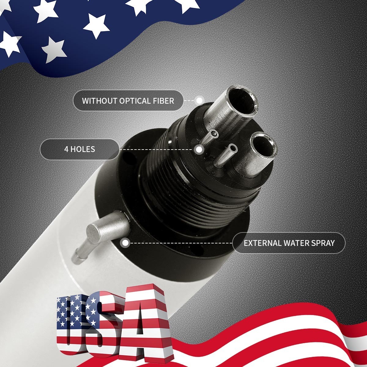 Dental Slow Speed Handpiece Air Motor E-type Internal/ External Water Spray M4