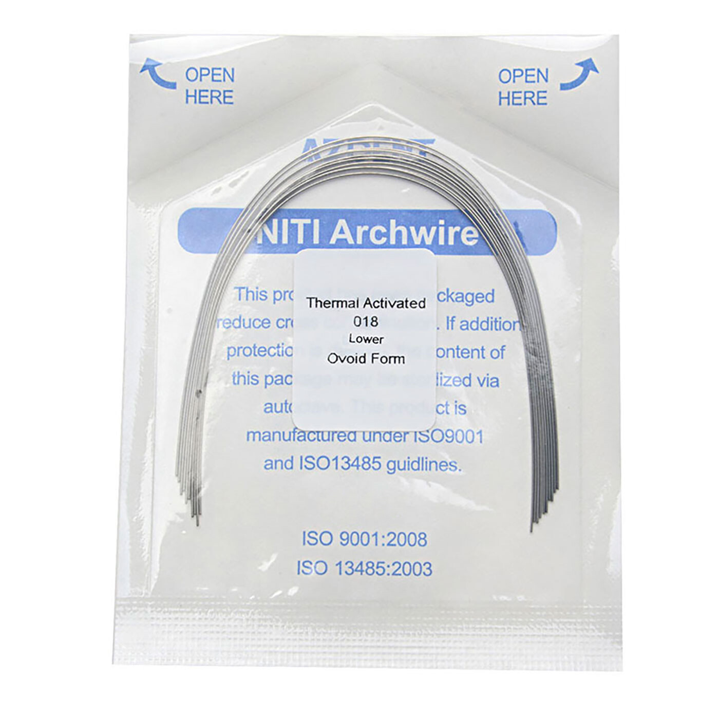 Dental Orthodontics Heat Thermal Activated Niti Arch Wire Ovoid/Nature AZDENT