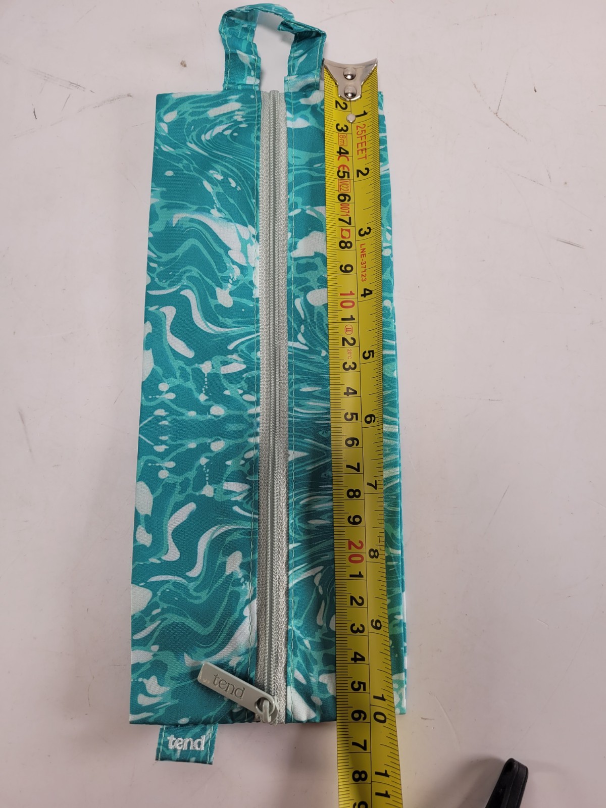 Baggu x Tend Zen Pack Zipper Aqua Blue Bag Case 10″x4″