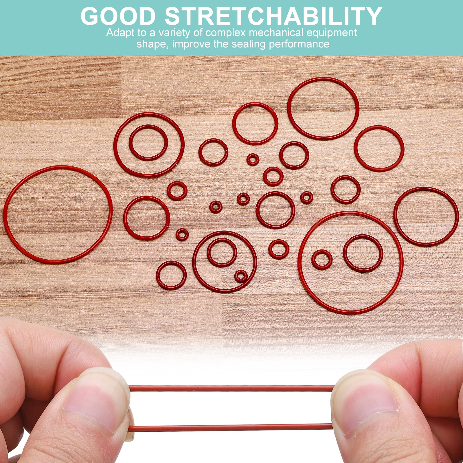 50Pcs Silicone O-Ring 38mm ID 42mm OD 2mm Width VMQ Seal Washers Red