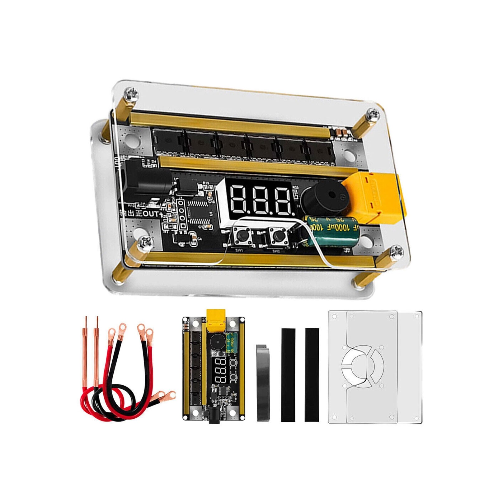 DIY Portable Mini Spot Welder Machine 8-24V Voltmeter For 18650 Lithium Battery