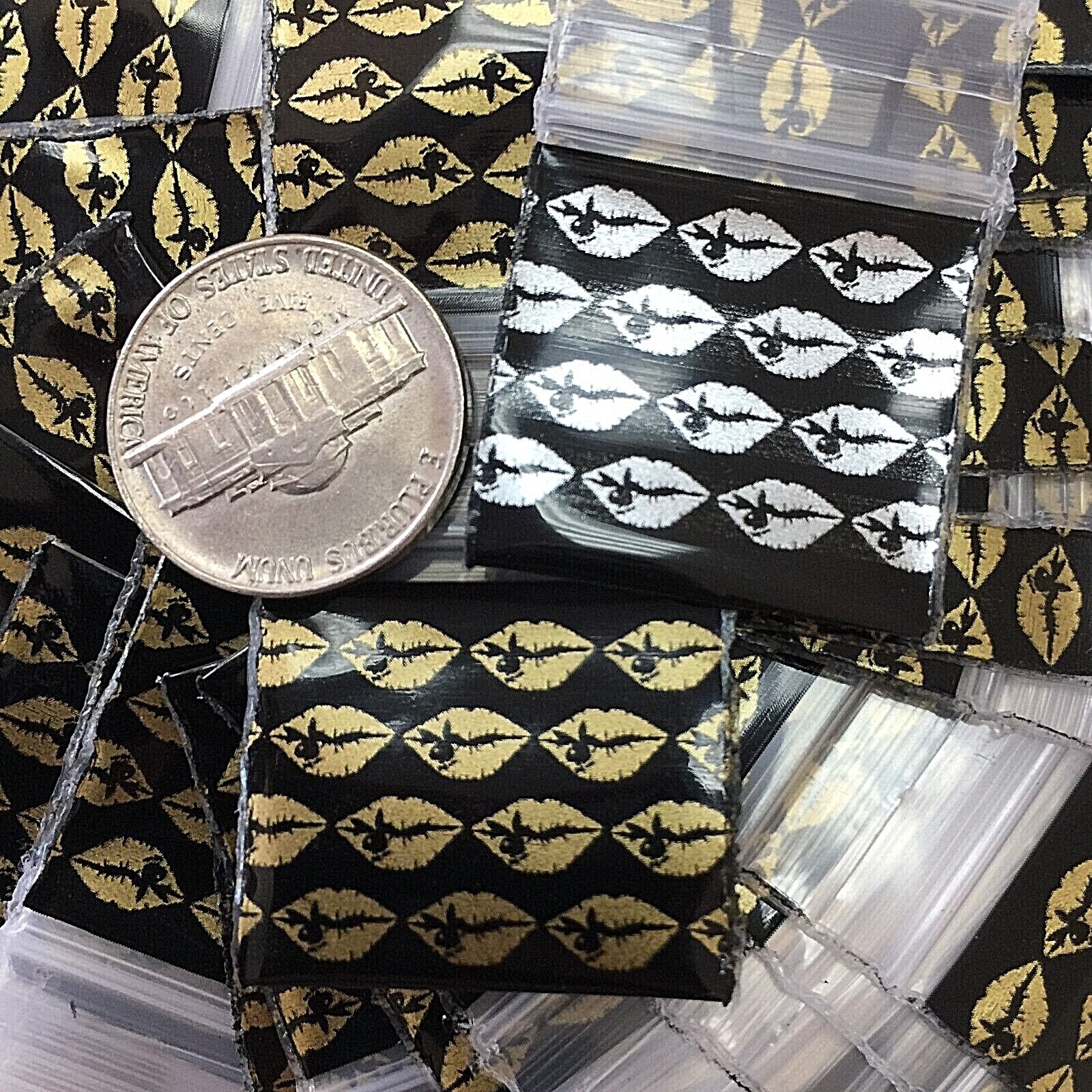 BaggiesSince1987 – 1010 Design Zip Bags METALLIC PRINT 1 X 1 CHOOSE, READ DETAIL