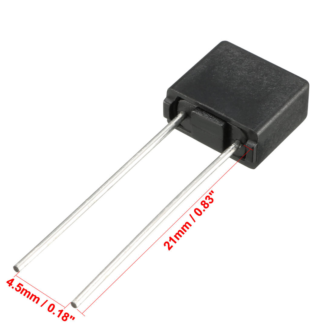 10Pcs DIP Mounted Miniature Square Slow Blow Micro Fuse T6.3A 6.3A 250V Black