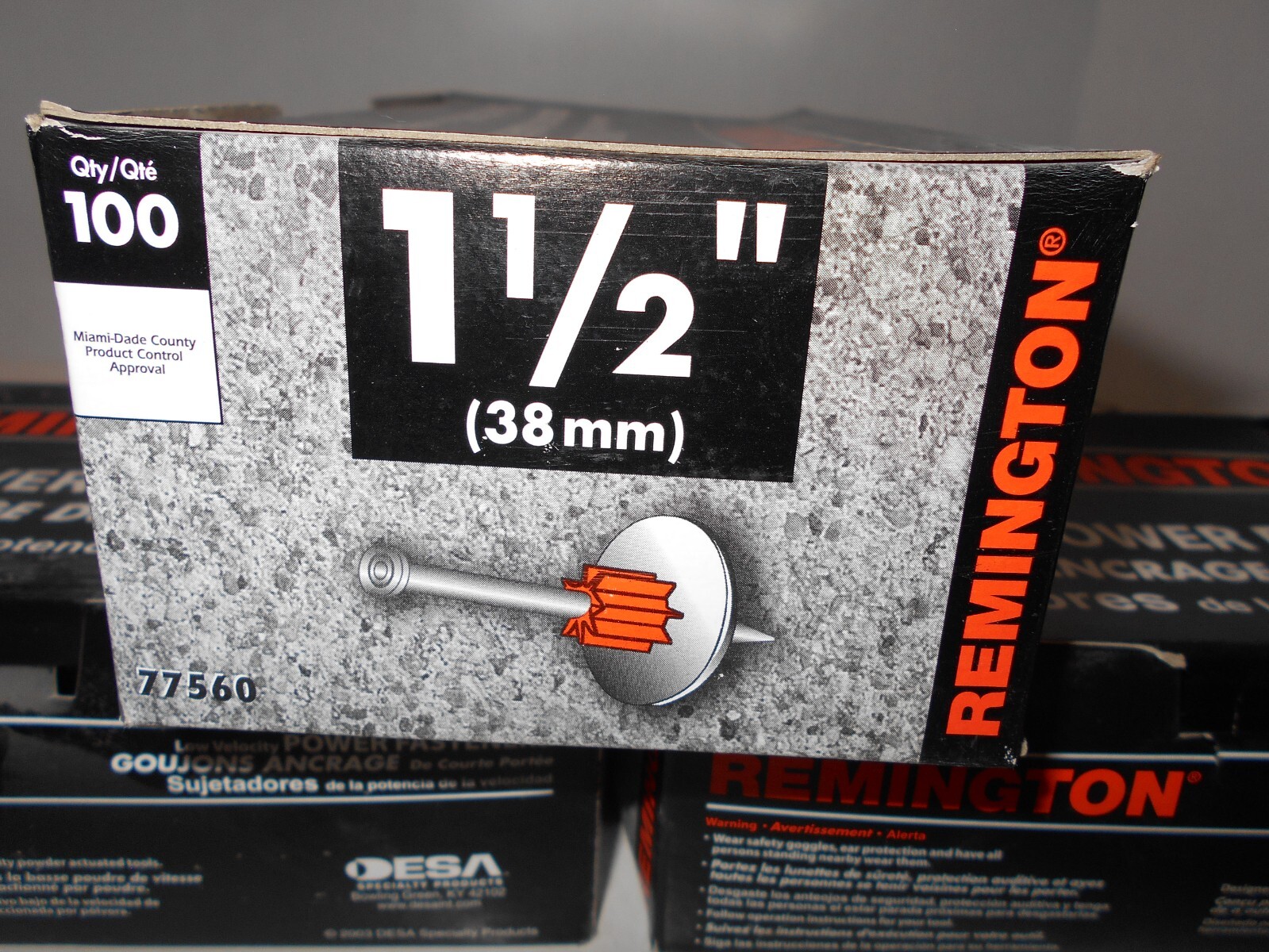 NEW Remington Lot of 3 Boxes Power Fasteners 1 1/2″ 38mm 77560 300 Total