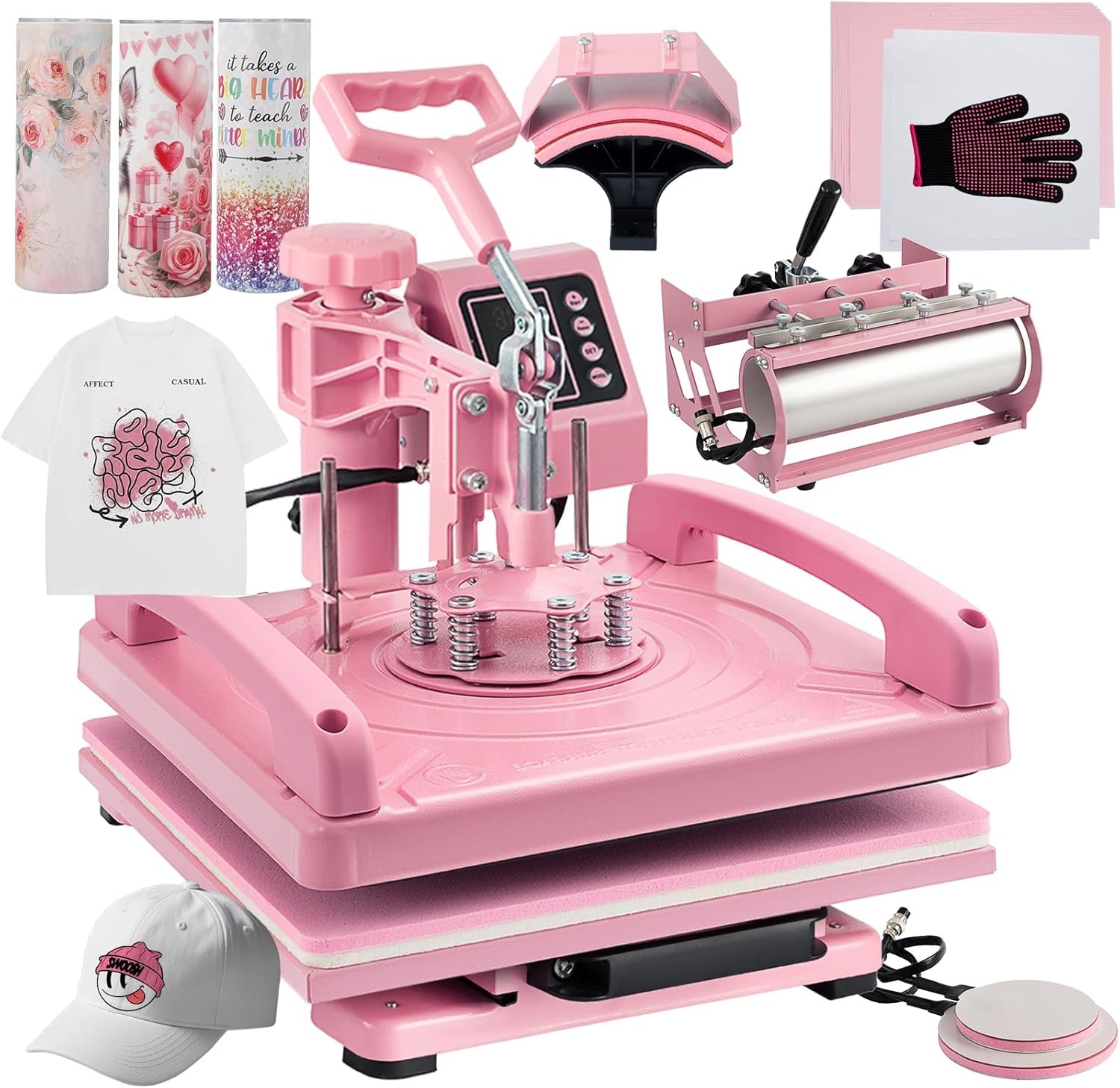 15 x15 in Heat Press Machine 5in1 with 30 OZ Tumbler Press Transfer Sublimation