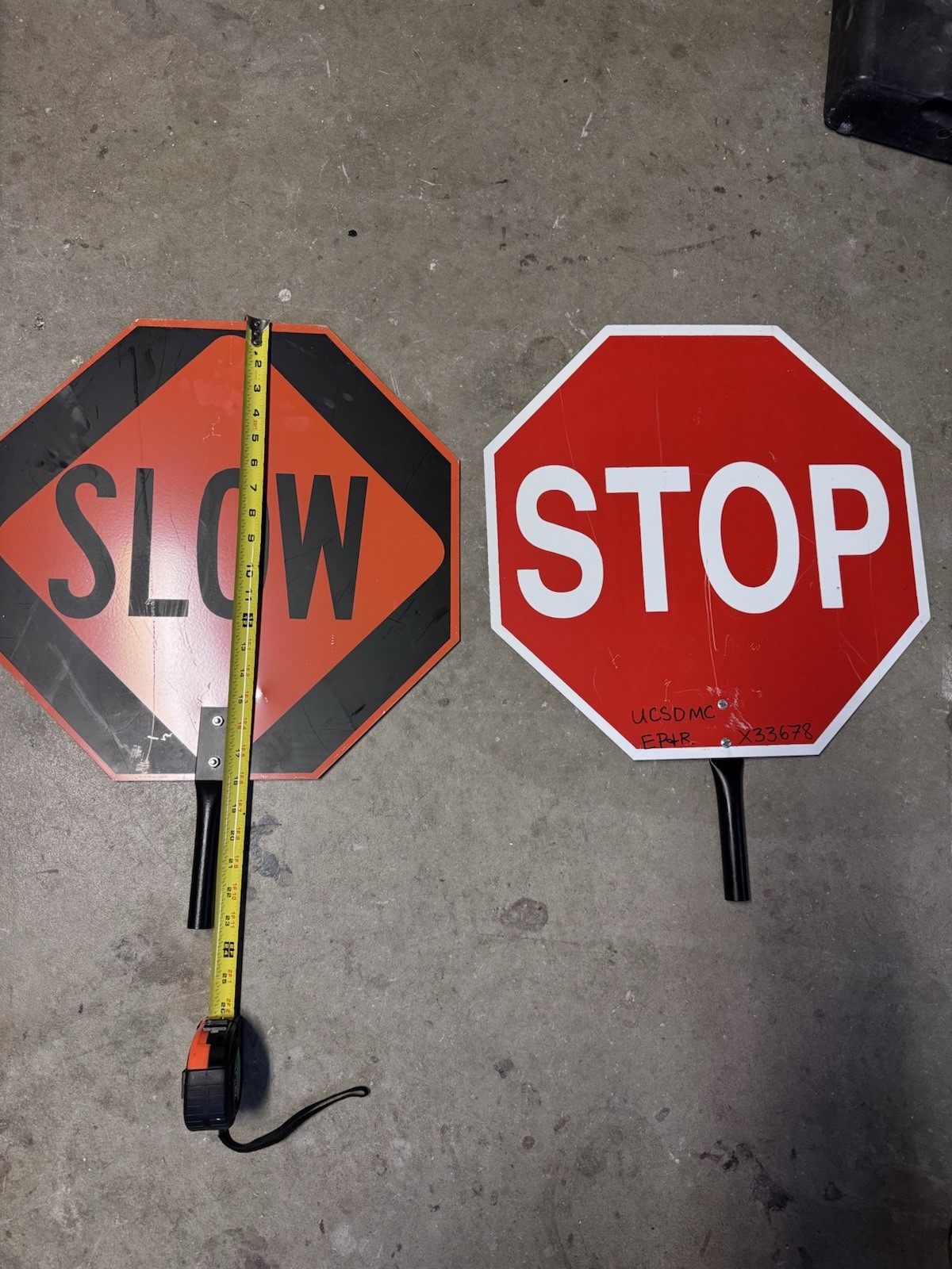 18 In. Reflective Stop/Slow 2-Sided Paddle