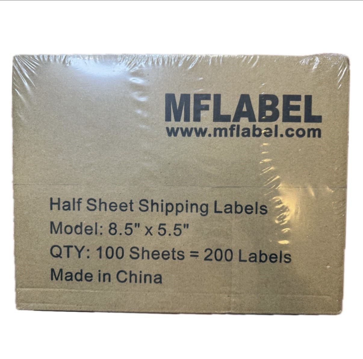 MFLABEL Inkjet Printers Half Sheet Self Adhesive Shipping Labels – 200 Pieces
