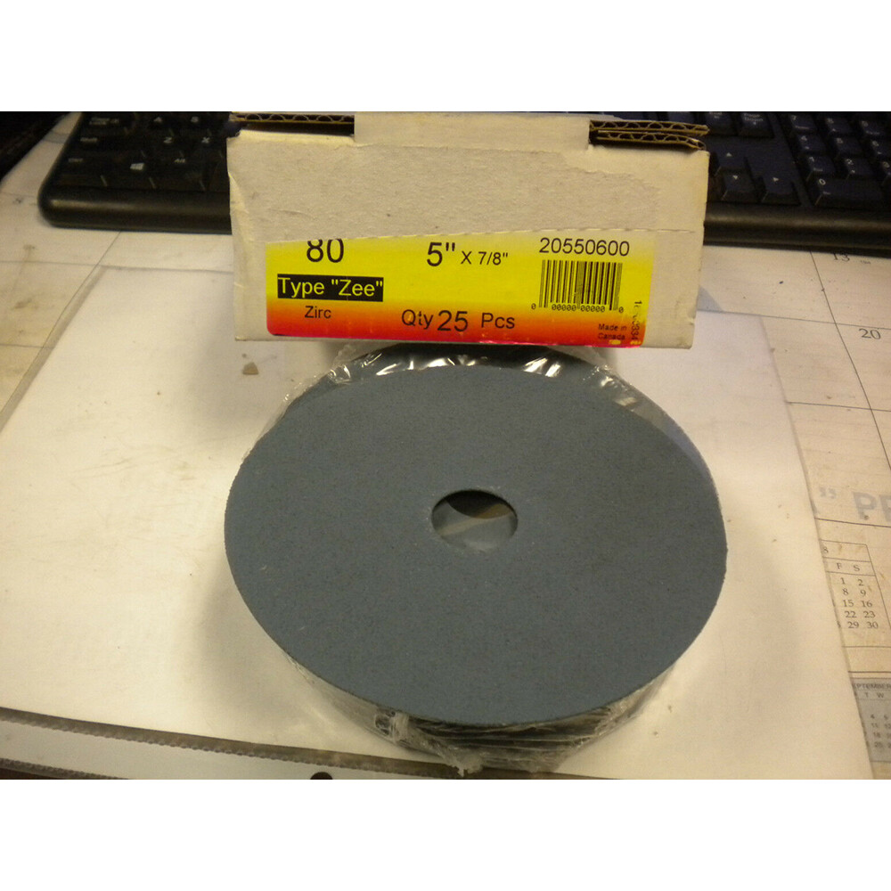 PERFORMANCE ABRASIVES #20550600 5″X7/8″ ZIRCONIA SAND DISC 80 GRIT 25PC
