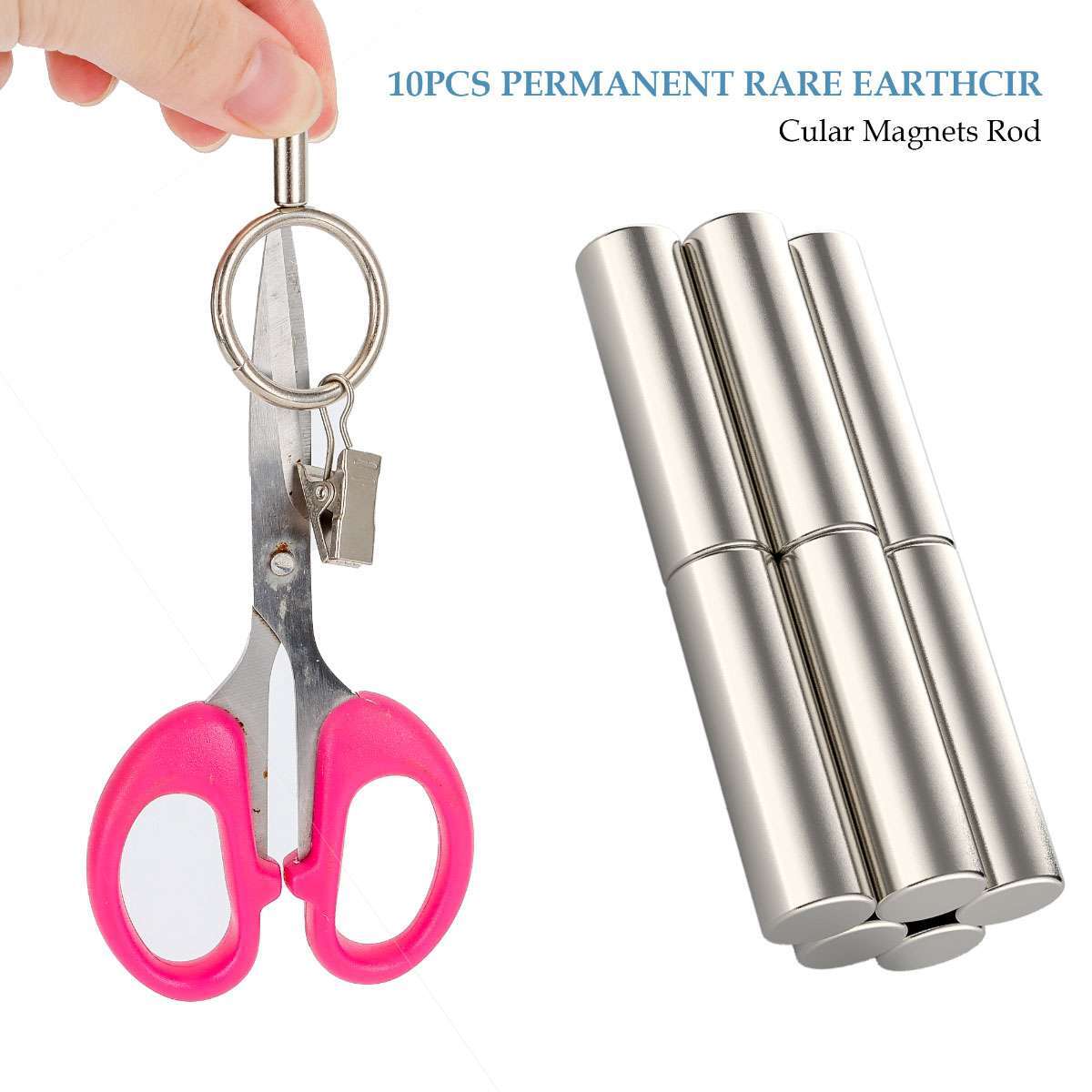 10-50Pcs N45 Cylinder Disc Magnet Rare Earth Craft Rod Neodymium Fridge 6 Sizes
