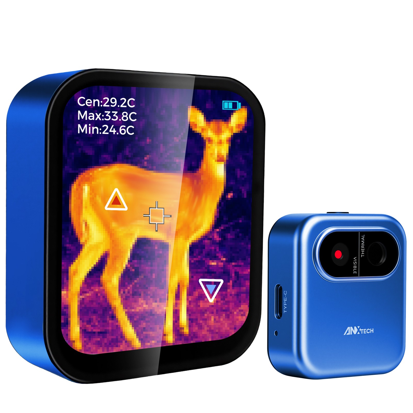 ANXTECH Small Blue Infrared Thermal Imaging Camera Mini Thermal Imager Camera