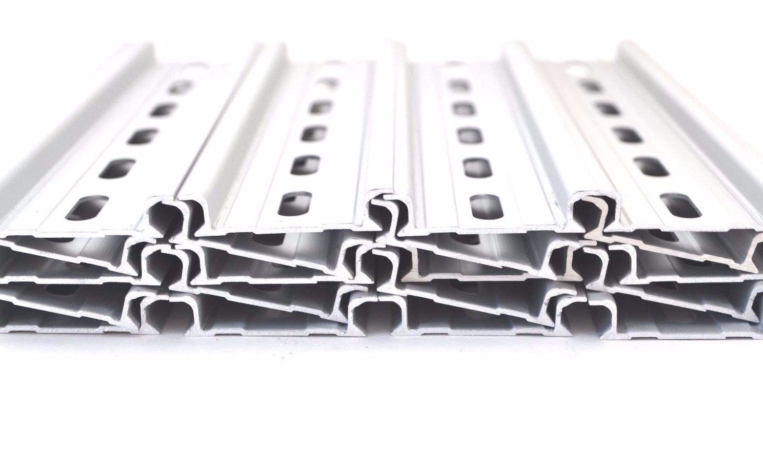 20 Pieces DIN Rail Slotted Aluminum RoHS 6 Inches Long 35mm 7.5mm 10 Feet Total