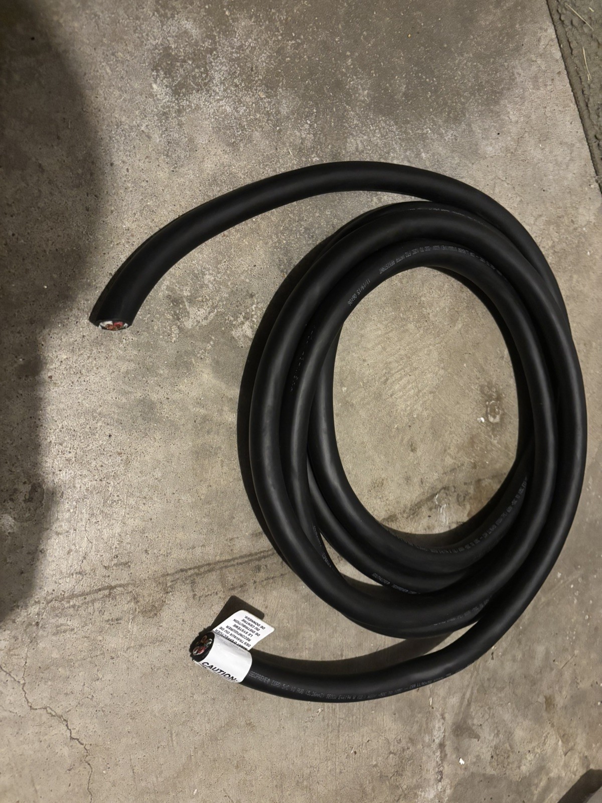 10/5 Bulk Cable 15Ft – SEOOW / SOOW Jacket, 30 Amps, 5 Wire, 600v