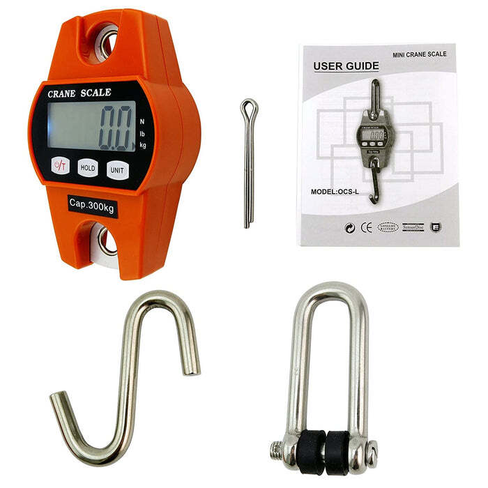 SellEton SL-931 Portable Industrial Hanging Scale 600lb x 0.2lb / 300kg x 0.1 kg