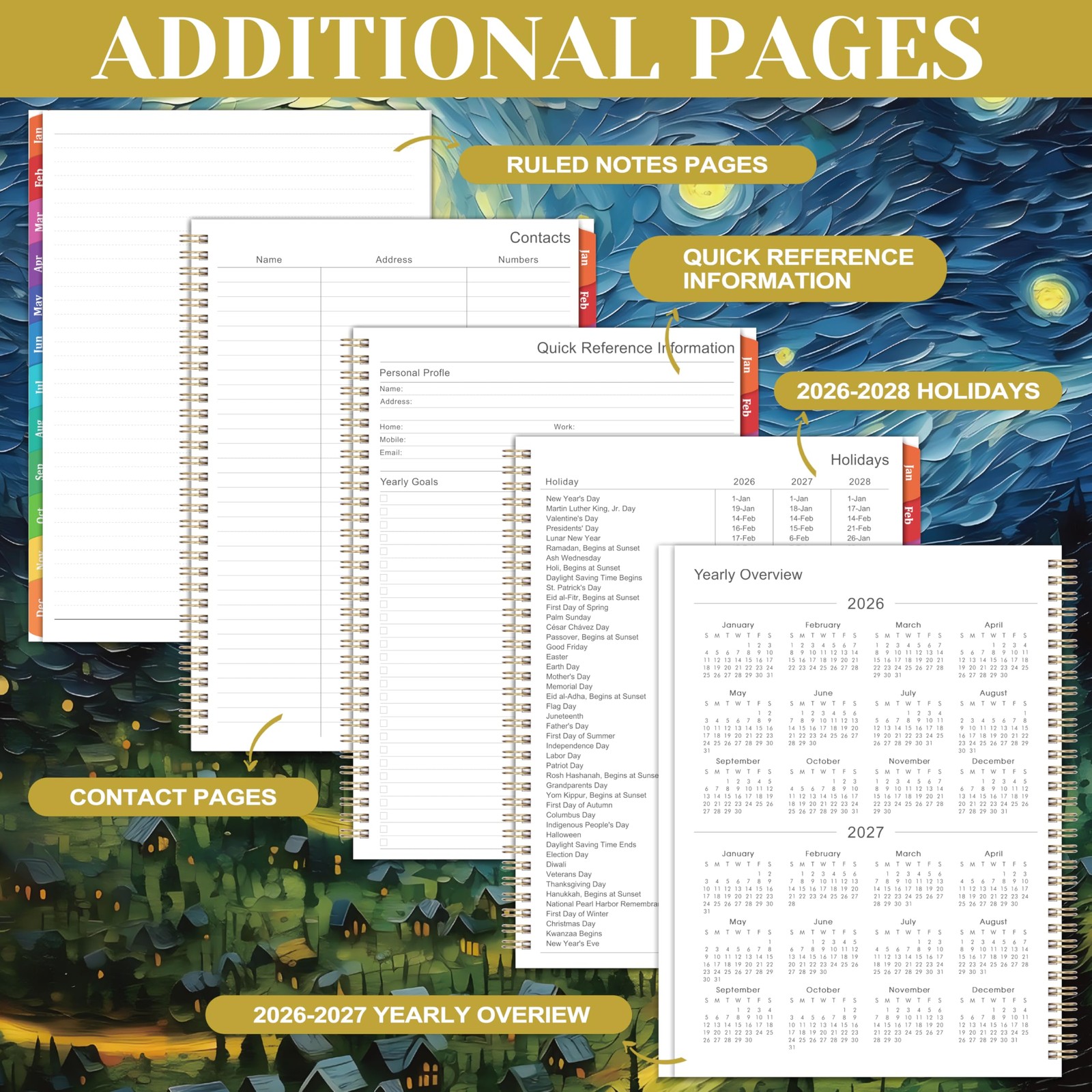 2026 Planner – 2026 Planner Weekly and Monthly, Planner 2026, Jan 2026 – Dec