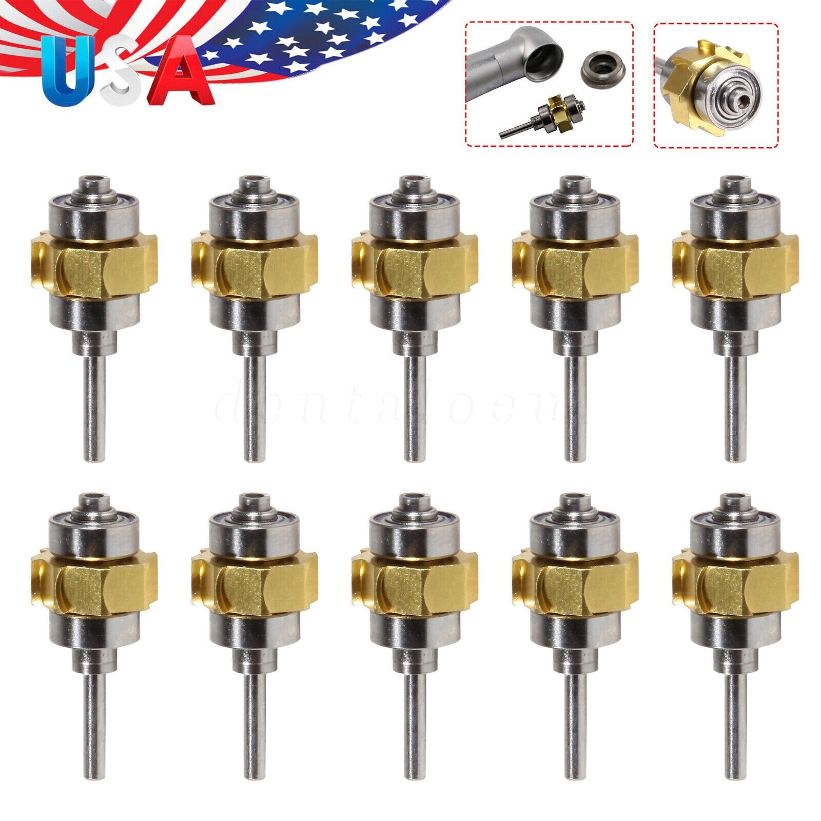 USA Dental Turbine Rotor for Fiber Optic LED High Speed Standard Handpiece YB6T