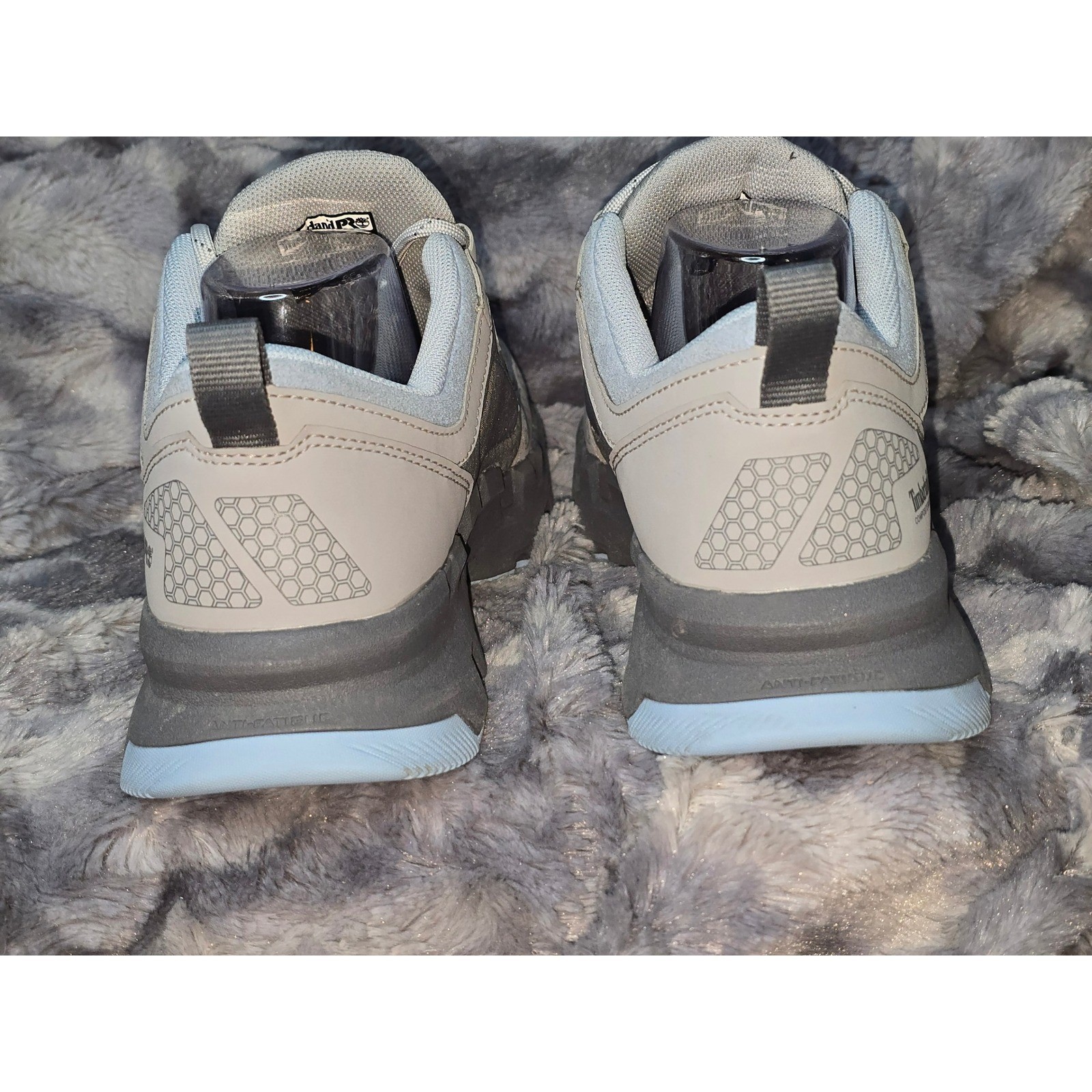 NEW Timberland PRO Women’s Composite Toe Work Shoe Tan Blue Gray Size 9.5