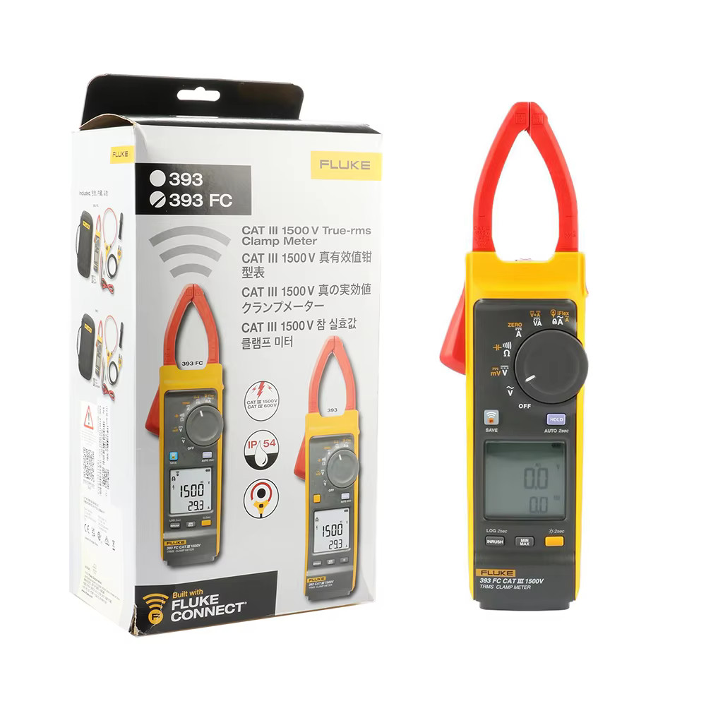 Fluke 393 FC Solar Clamp Meter, Digital, Clamp On, 1.3″Jaw Cap Brand New