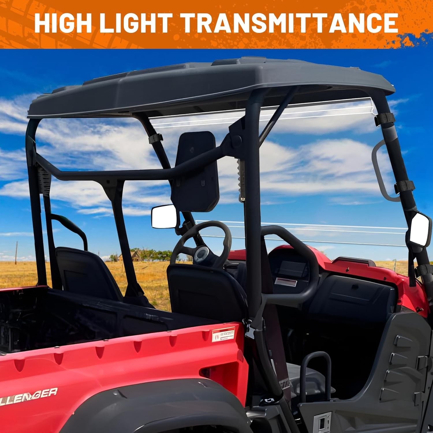 Scratch-Proof Heavy Duty UTV Windshield for Massimo, Hisun, Coleman, Bighorn