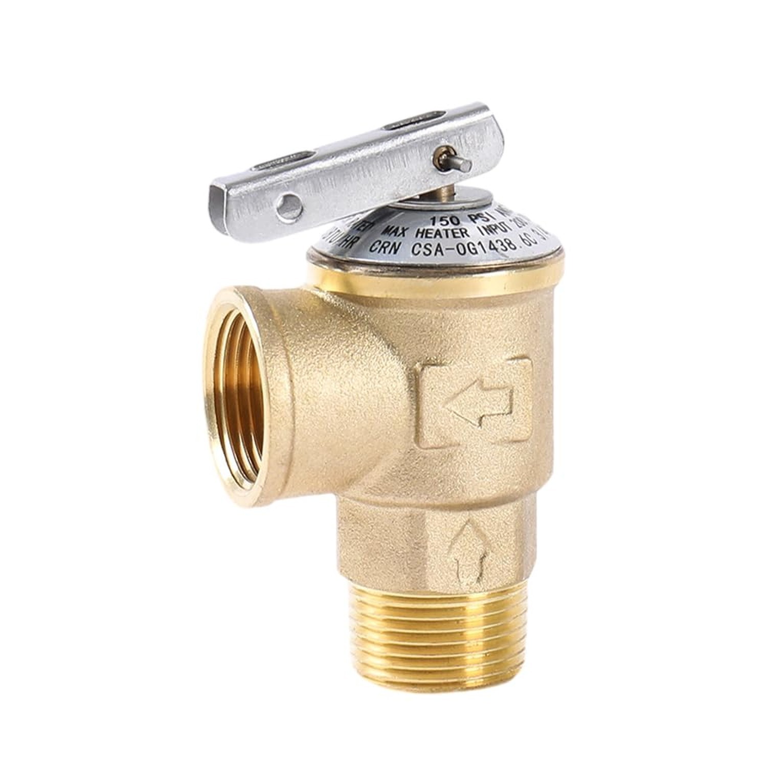 150PSI Temperature and Pressure Relief Valve 3/4″ NPT Threaded, Push to Conne…