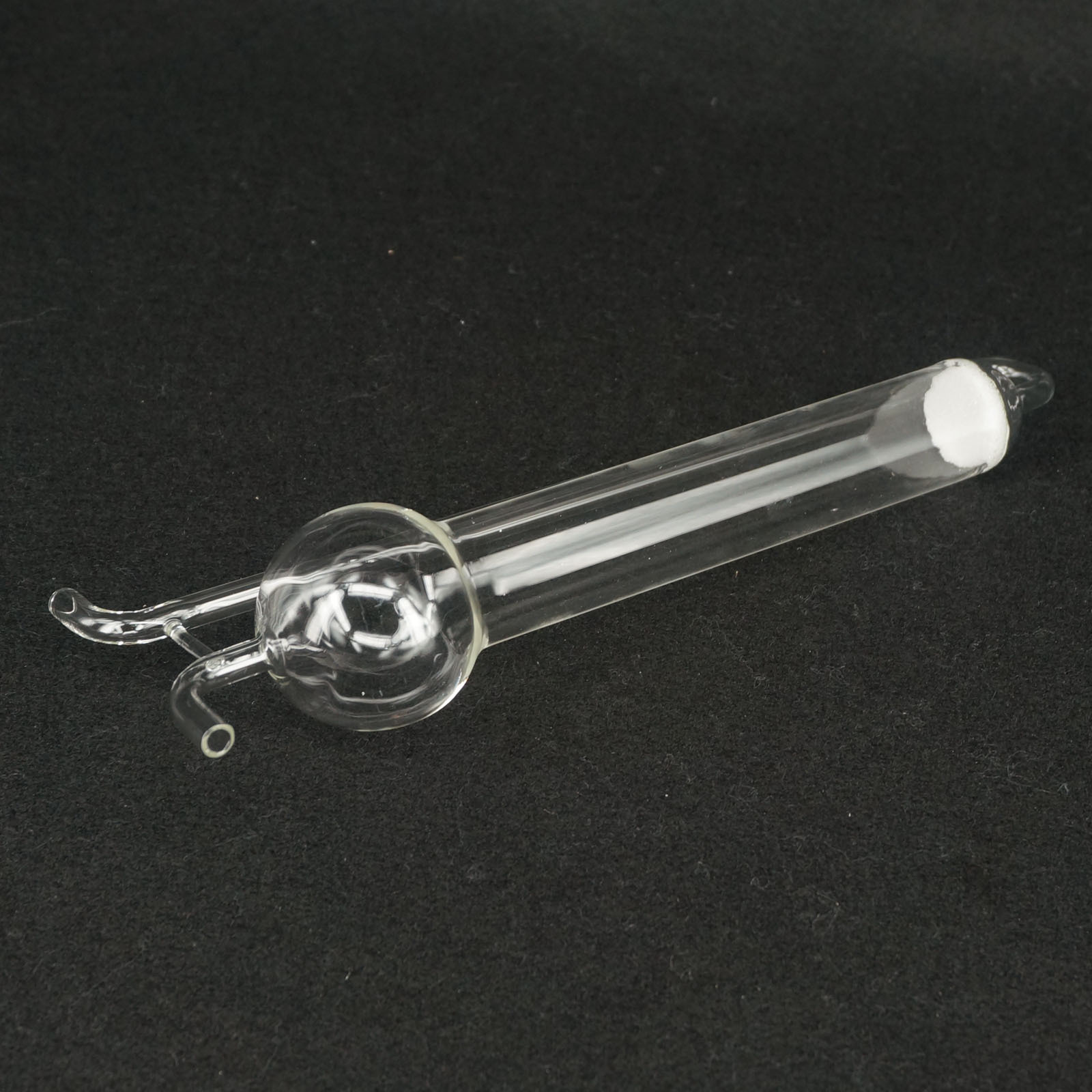 75ml Lab Clear Glass Porous Absorbing Tube U-shape Gas Sampling Bottle Glassware