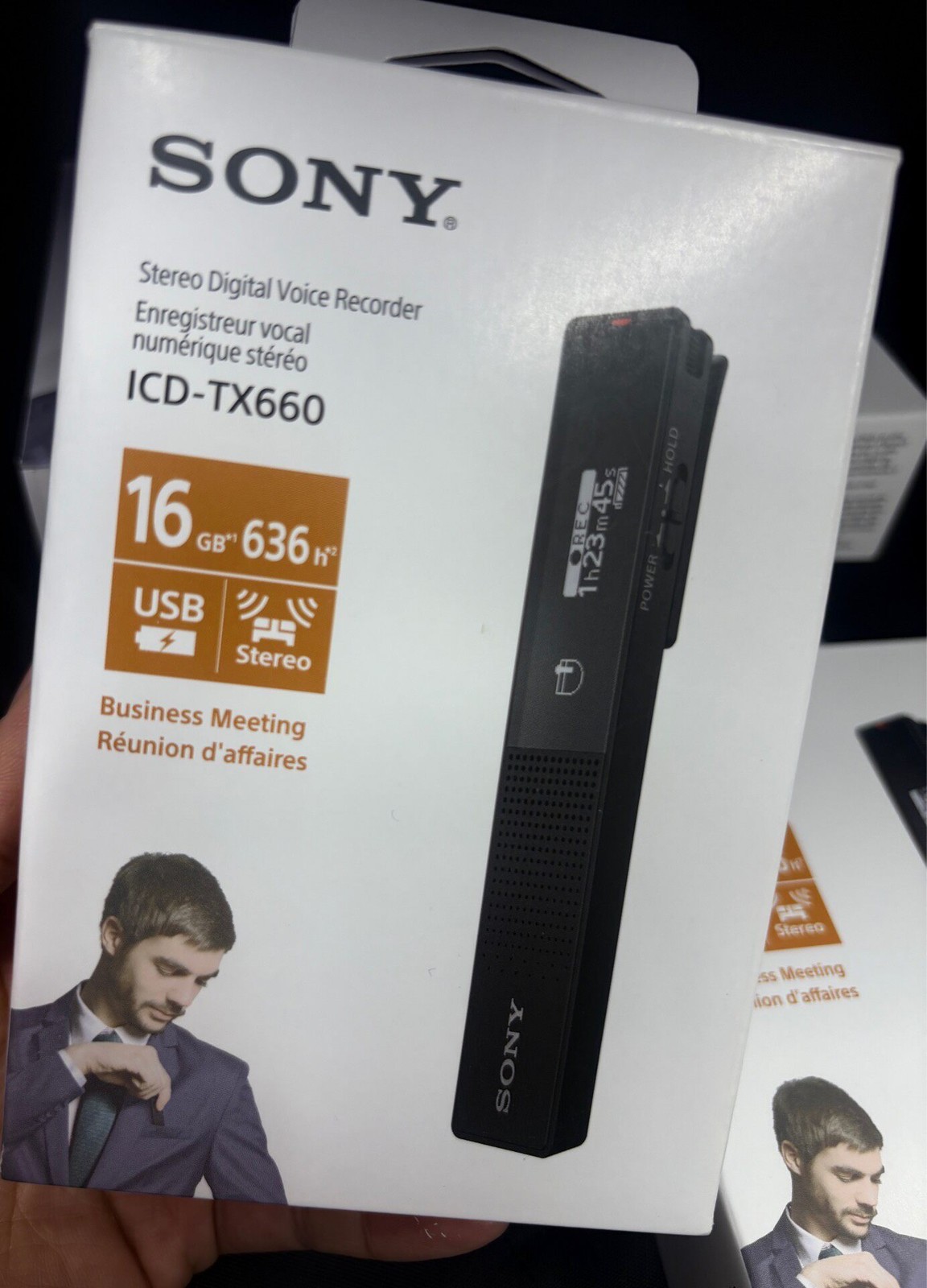Sony ICD-TX660 USB-C Ultra-Thin Digital Voice Recorder16GB Built-in Speaker OLED