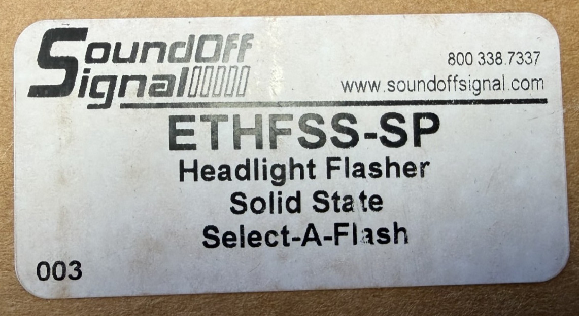 Soundoff Signal ETHFSS-SP, Headlight Flasher, Solid State