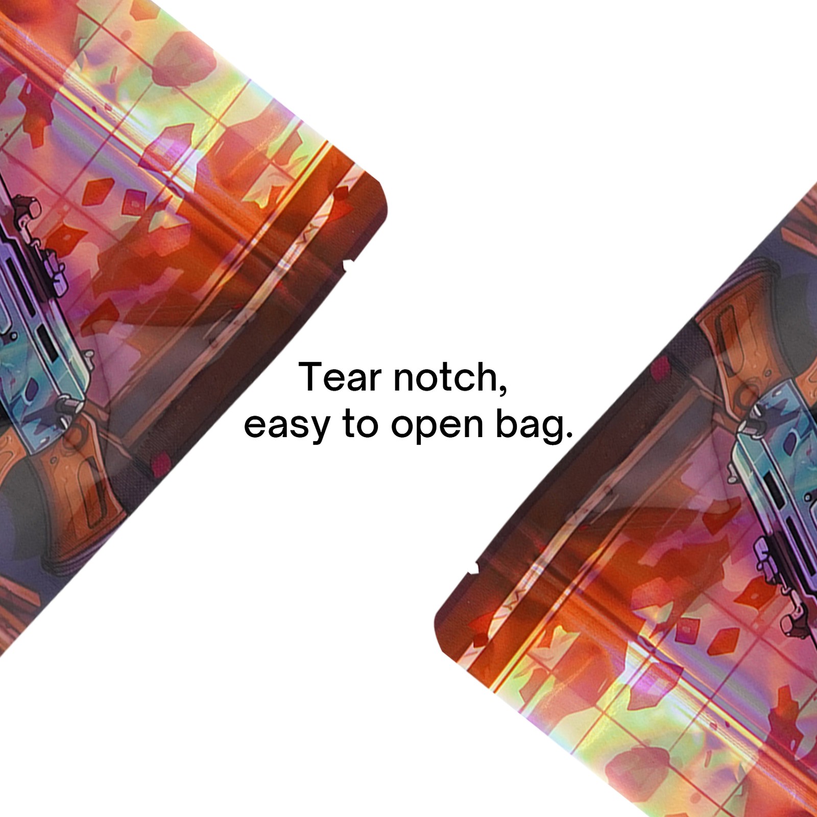 100Pcs Mylar Foil Pouches 7g / 28g Resealable Zipper Heat‑Seal Storage Bags