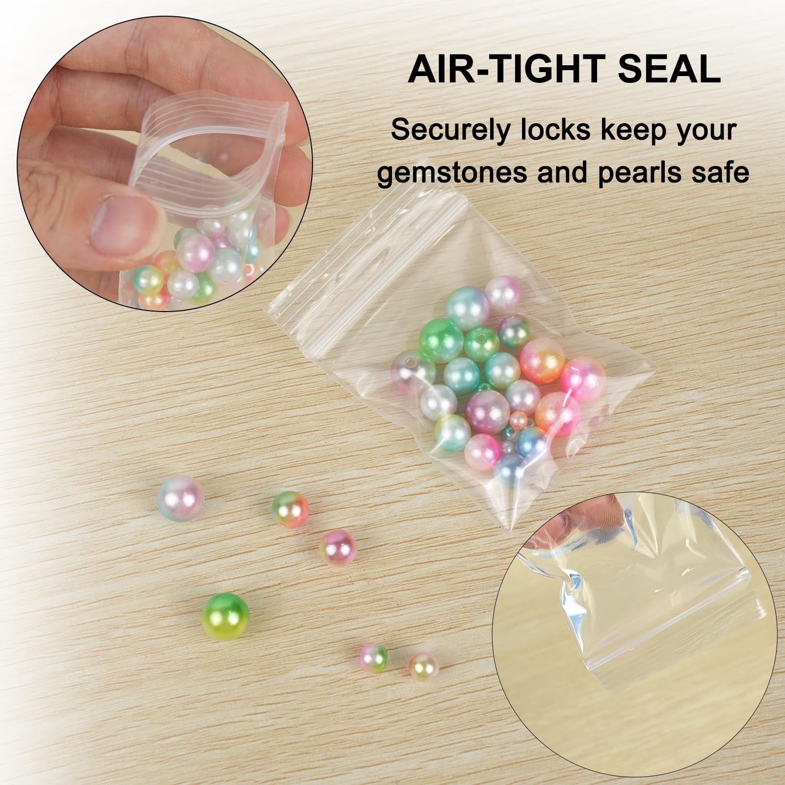 WEGOUP 120 PCS Small Plastic Bags for Jewelry, 2″ x 2.76″ 2.4 2″×2.76″, clear