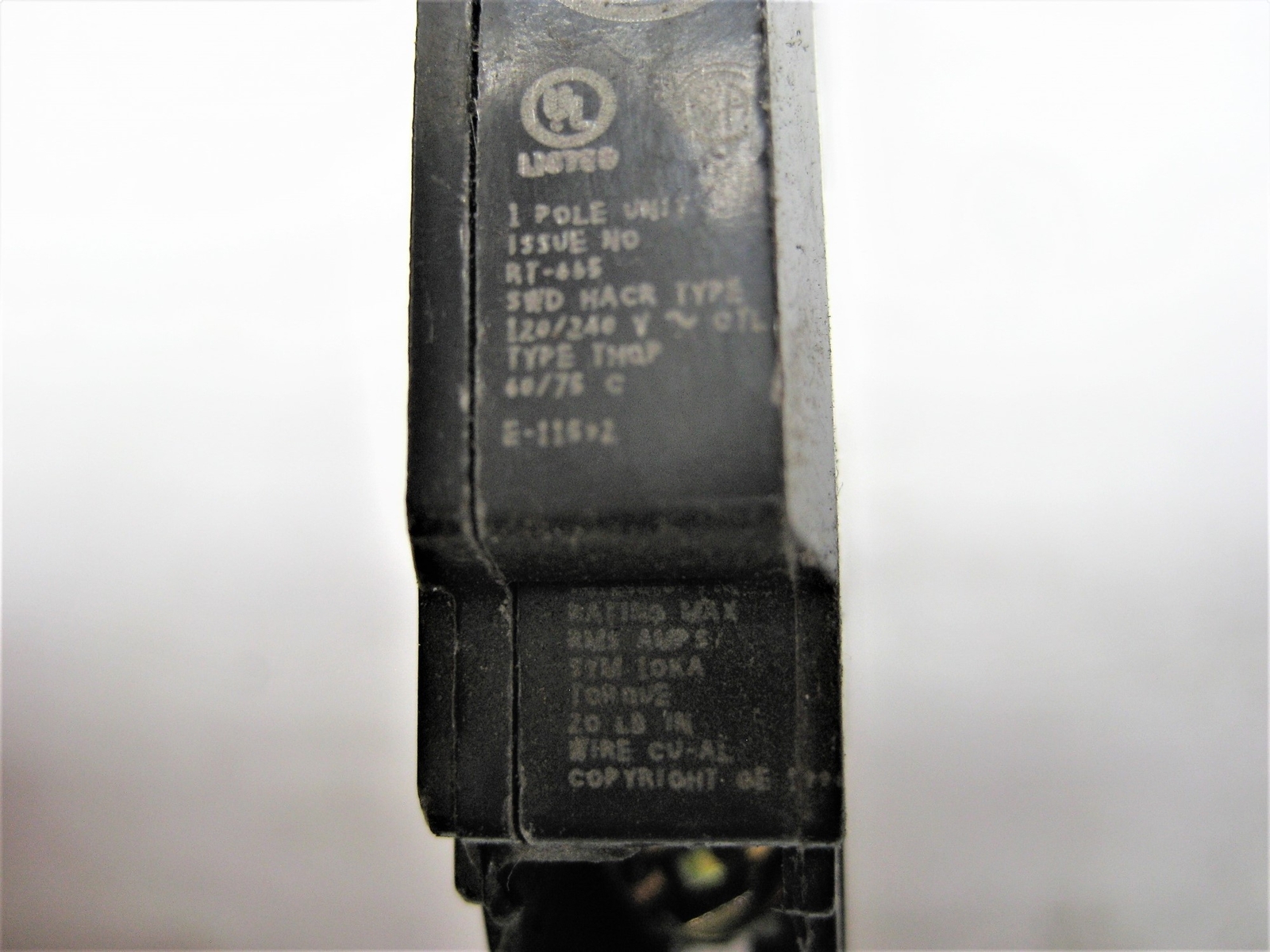 GENERAL ELECTRIC THQP115 BREAKER UNMP