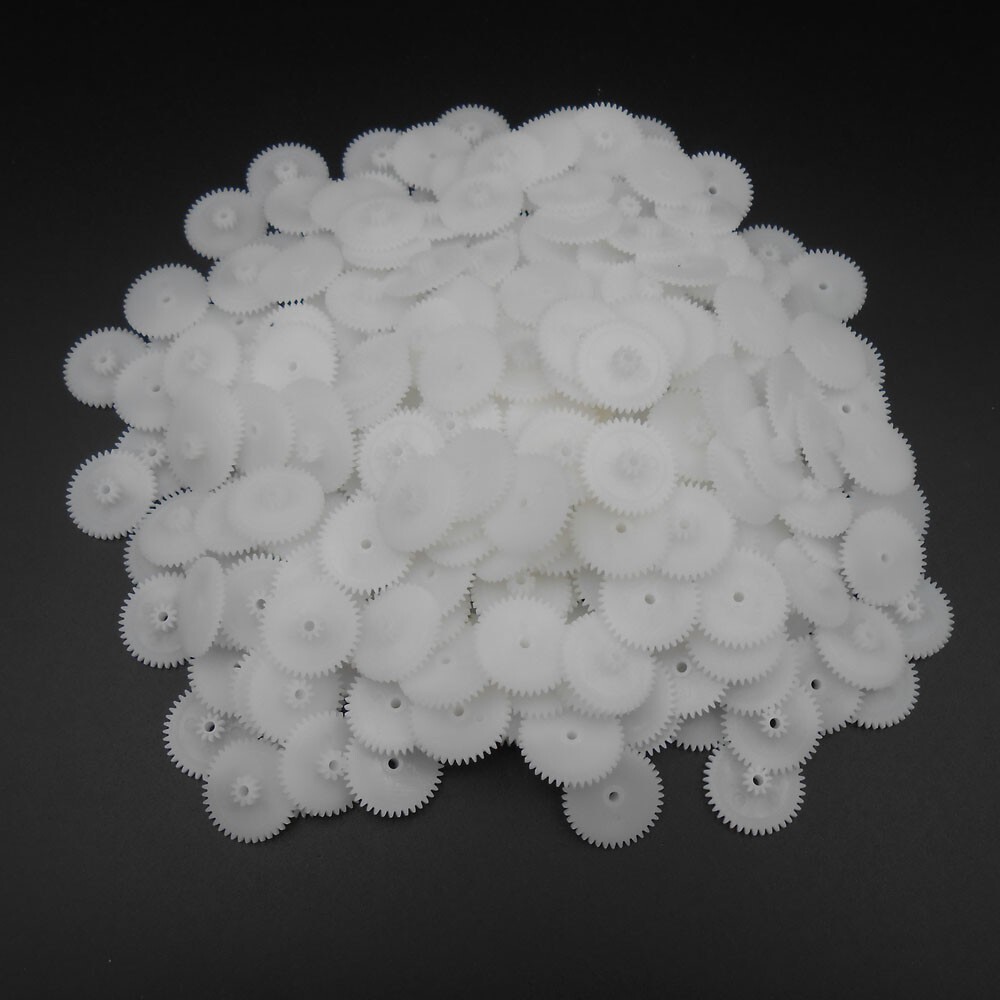 50Pcs X 0.5M Plastic Spindle Double Gear Bilayer 40T +10T Bore 2MM 2.05MM 40102B