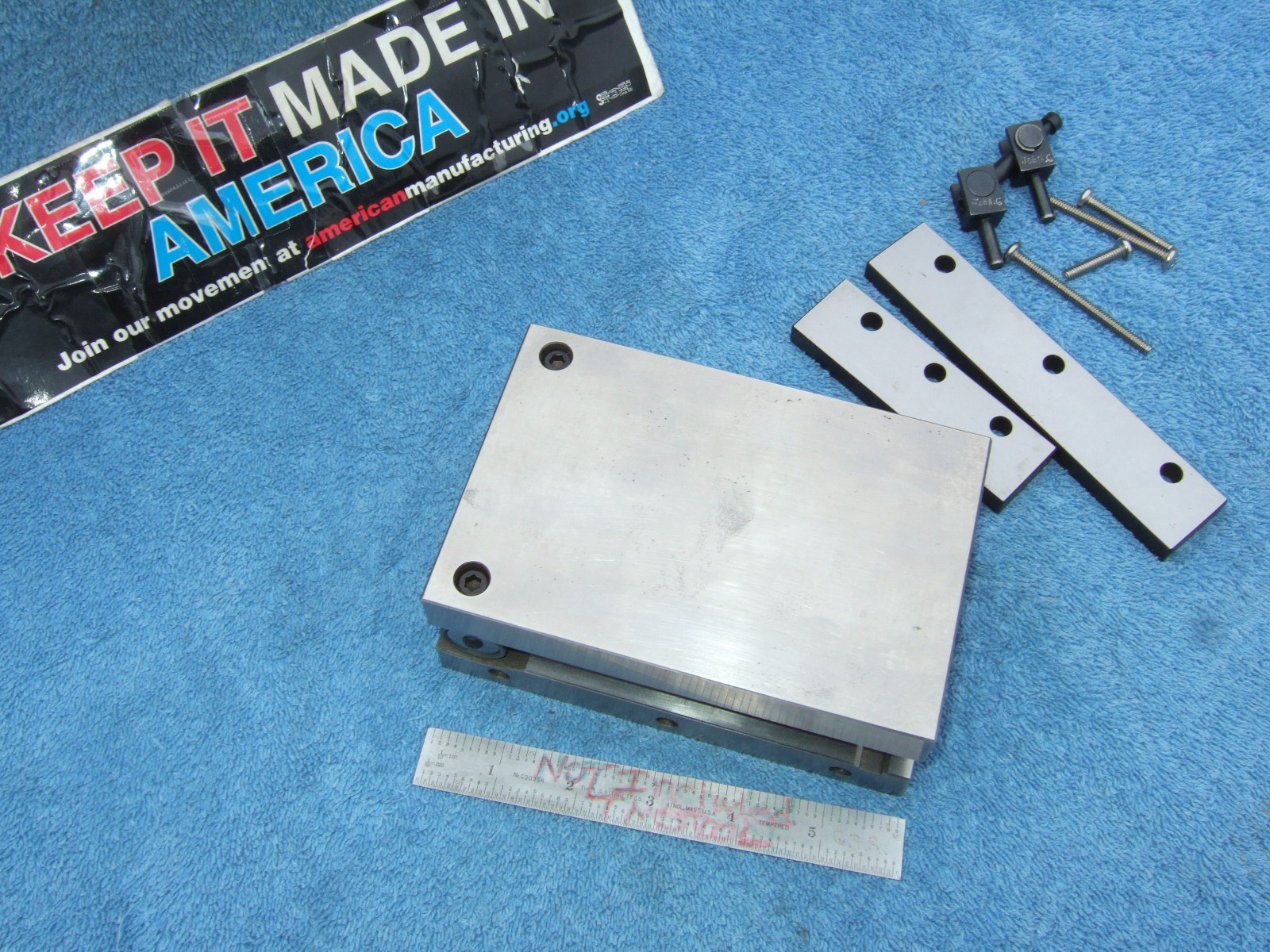 HERMANN SCHMIDT PNM4X6 Single Angle Adjustable Sine Plate Used $1150 WHEN NEW QA