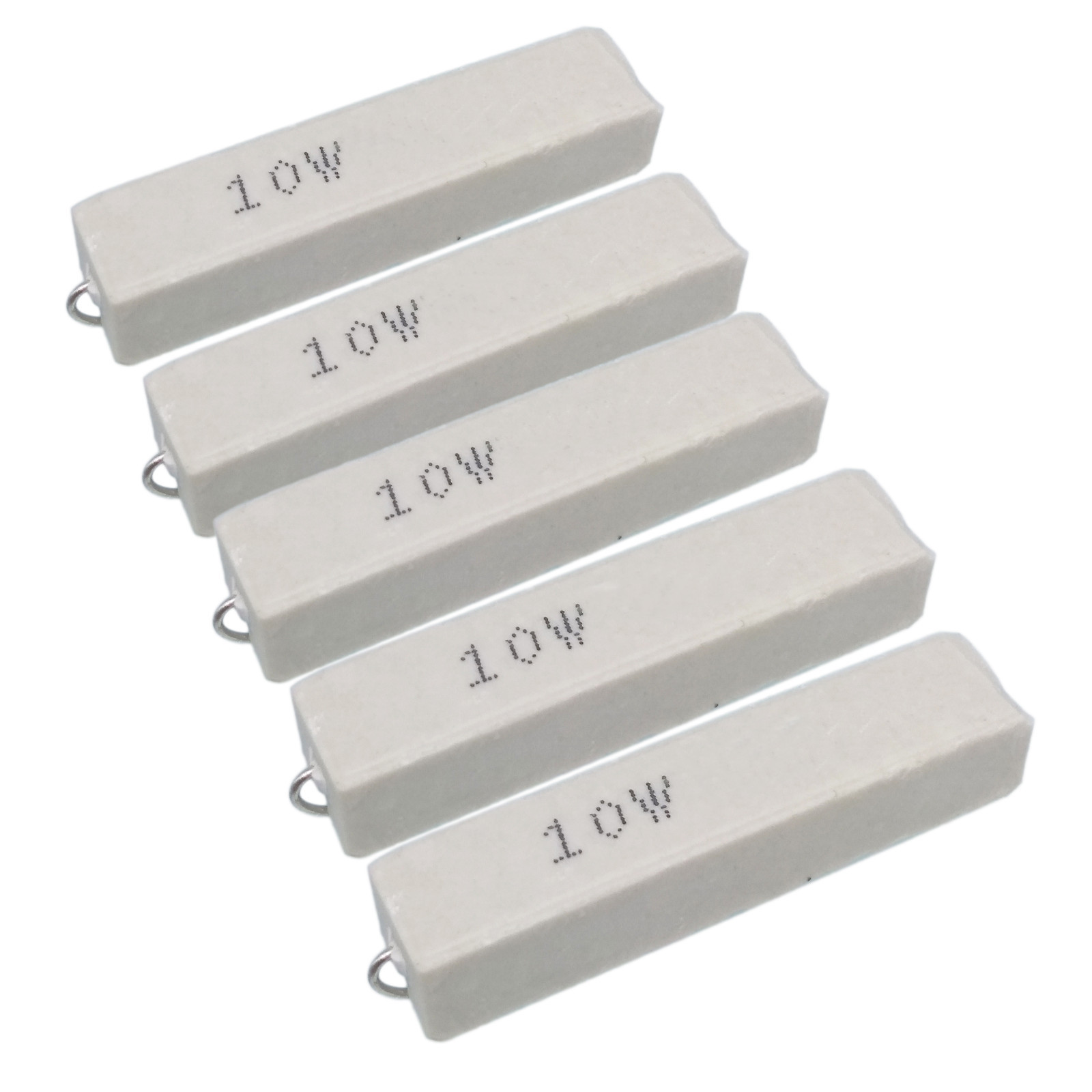 US Stock 5pcs 10 ohm 10RΩJ 10 watt Axial Ceramic Cement Power Resistor 10W