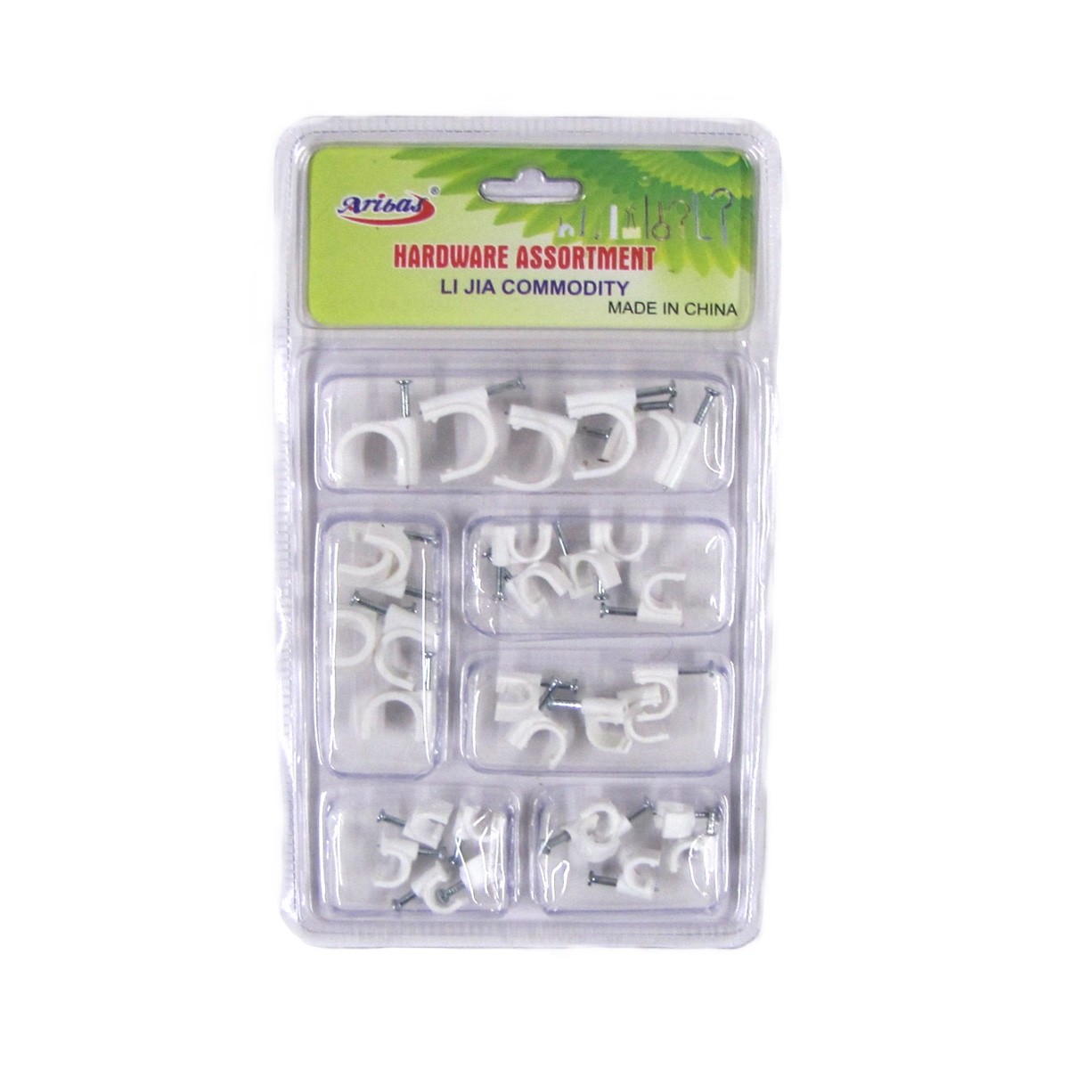 30pc Coaxial Cable Staples Cord Organizer Nail Clips Wire Holder Office Hardware