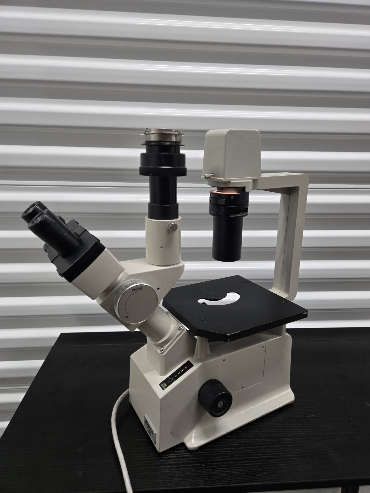 Nikon TMS- F Inverted Phase Contrast Trinocular Microscope Works Great 3 Obj