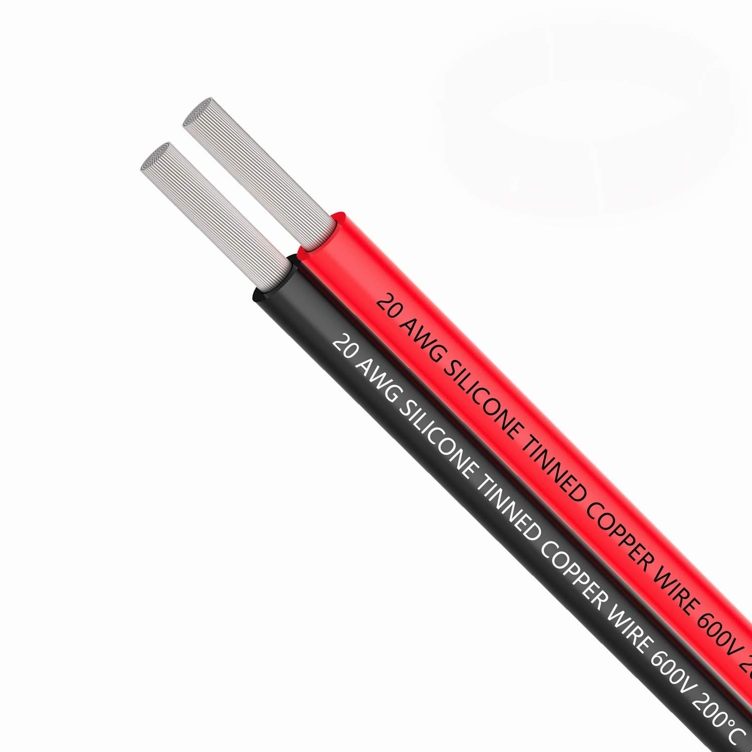 AWG Silicone Electrical Wire 30 Feet [15 ft Black and 15 ft Red] 2 Conductor …