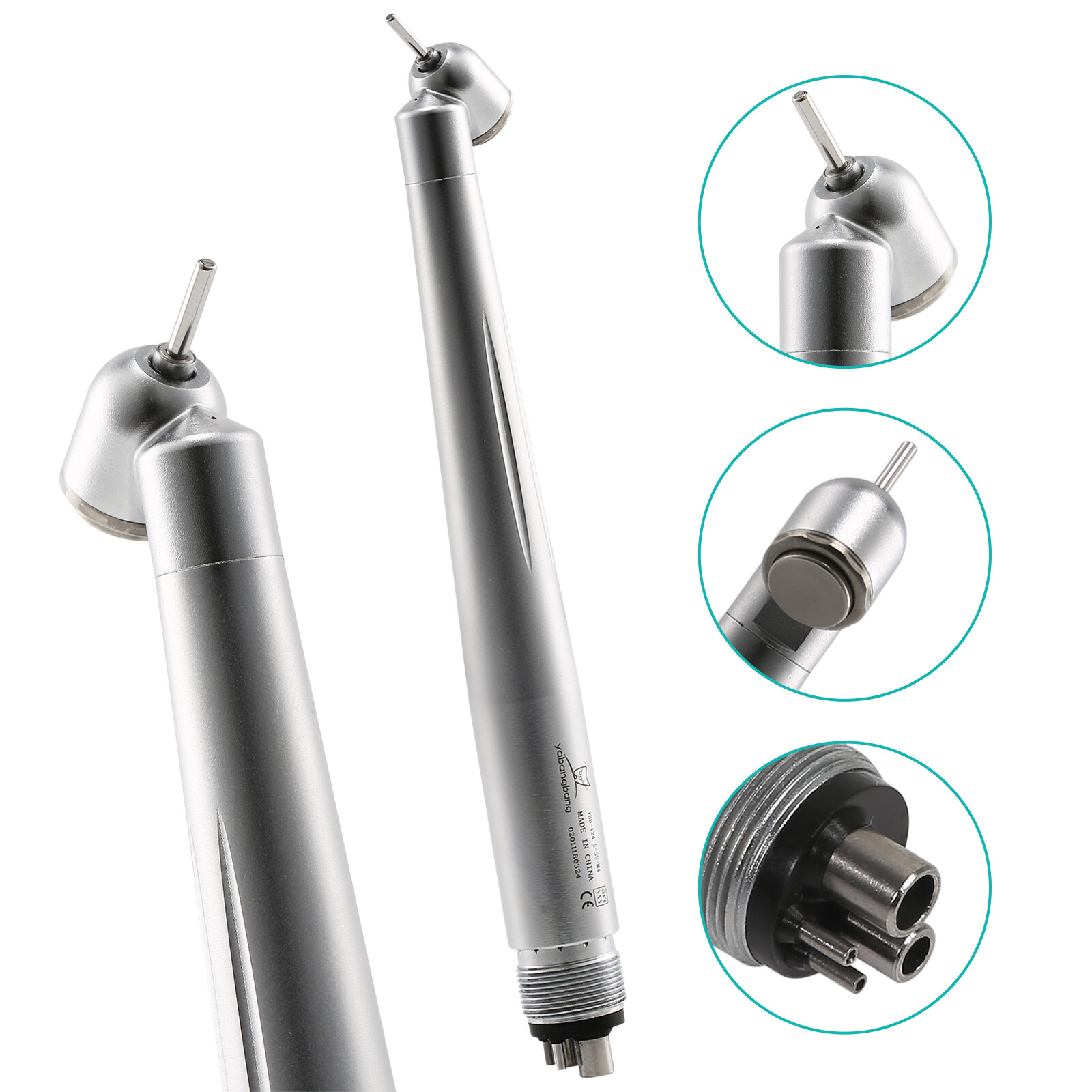 1-5pcs Dental 45 Degree Surgical High Speed Handpiece Push Button 4Hole WCA4