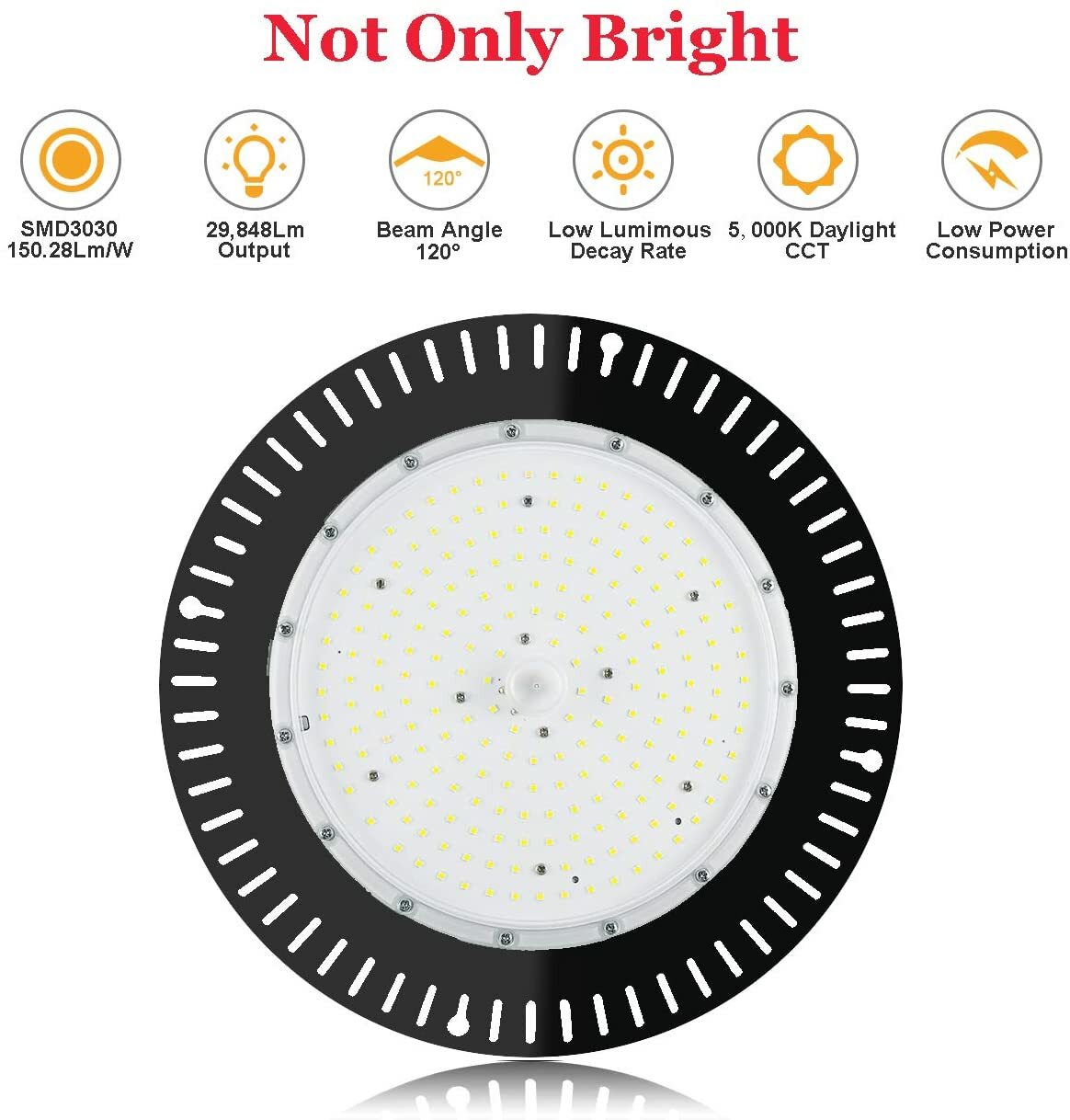 150W UFO LED High Bay Light 21000LM 600W MH/HPS Equivalent Commercial Shop Light