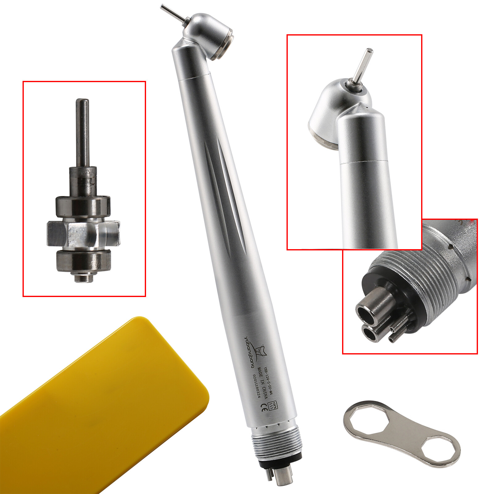 1-5pcs Dental 45 Degree Surgical High Speed Handpiece Push Button 4Hole WCA4