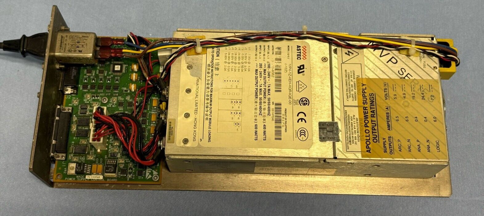 ASTEC MP4-1Z-4EH-4QR-IQE-00 Power Supply 73-540-4082 w/ Control Board 2292162-2