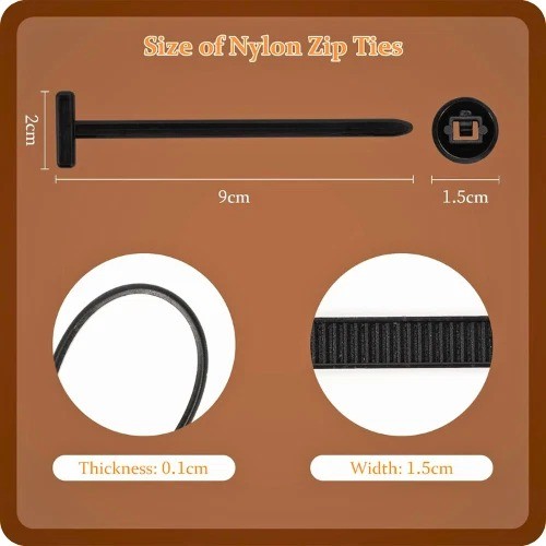 Heavy Duty Nylon Universal Cable Tie Buckle Self Locking Nylon Zip Ties Holder