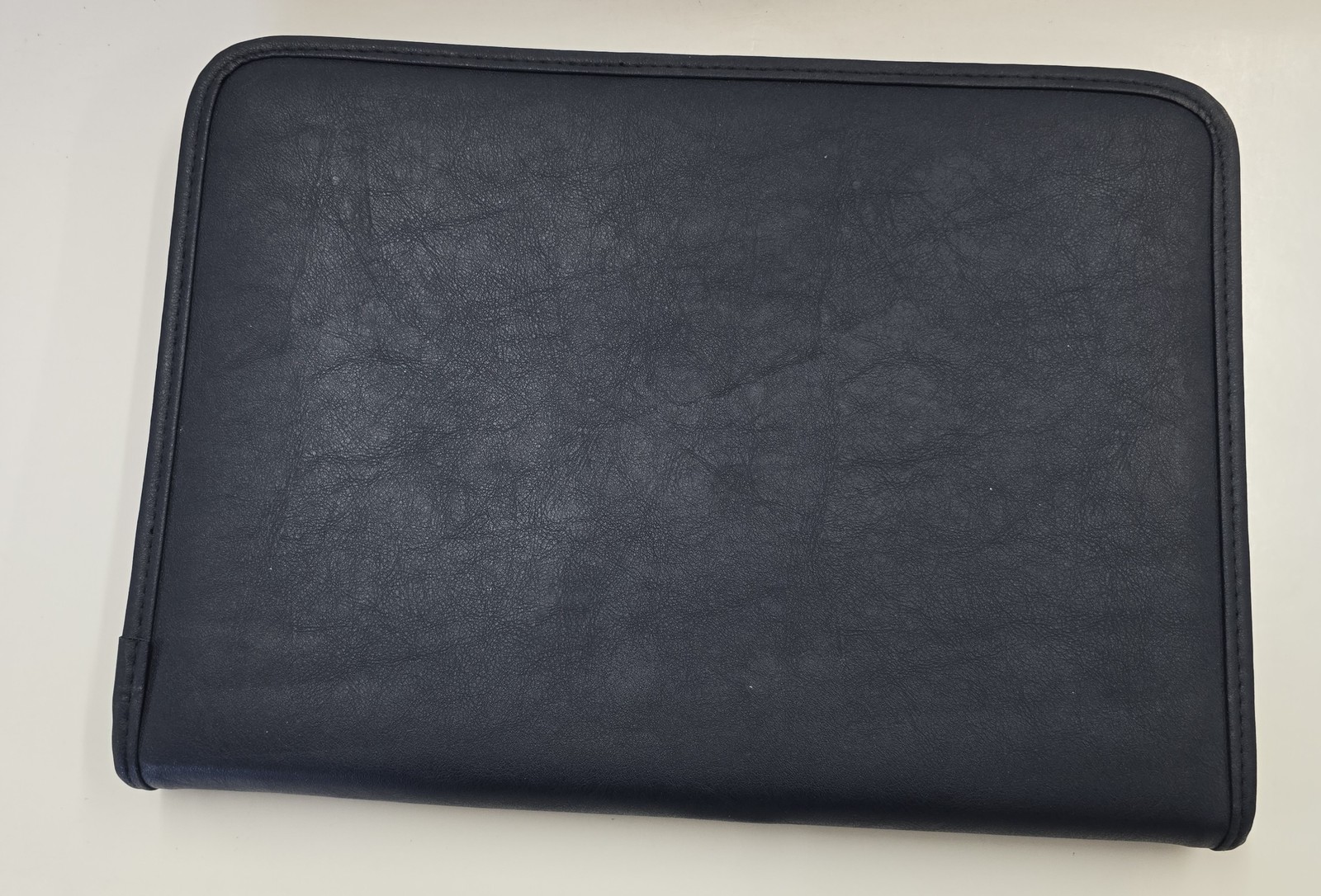 Coast to Coast AM Deluxe Organizer Portfolio Notebook Dark Blue Faux Leather Zip