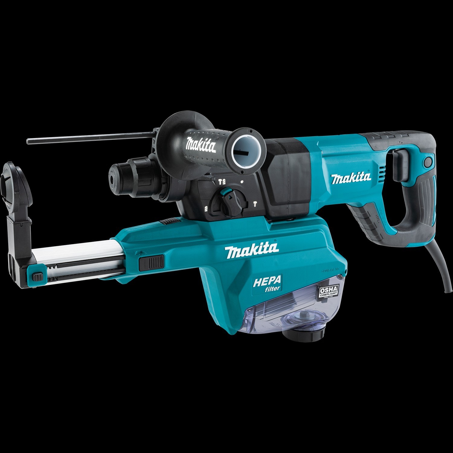 Makita 1″ AVT® Rotary Hammer, Accepts SDS-Plus w/ HEPA Dust Extractor