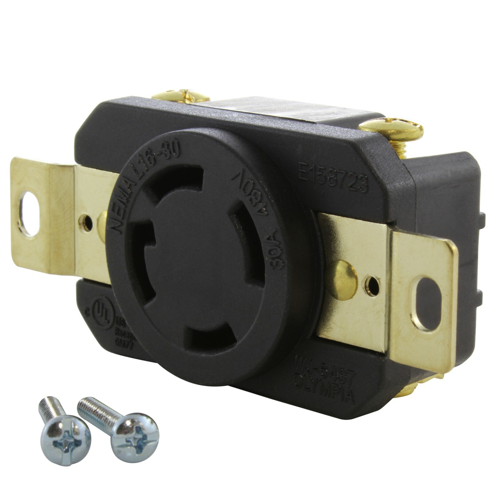 30 Amp 3-Phase 480 Volt NEMA L16-30R DIY Replacement Outlet by AC WORKS®