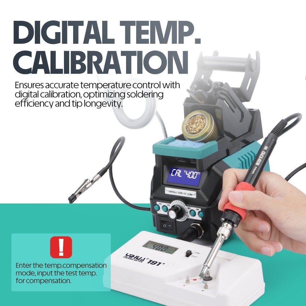 YIHUA 939D+ III EVO 110W Digital Soldering Station Dual LCD Display High-Power