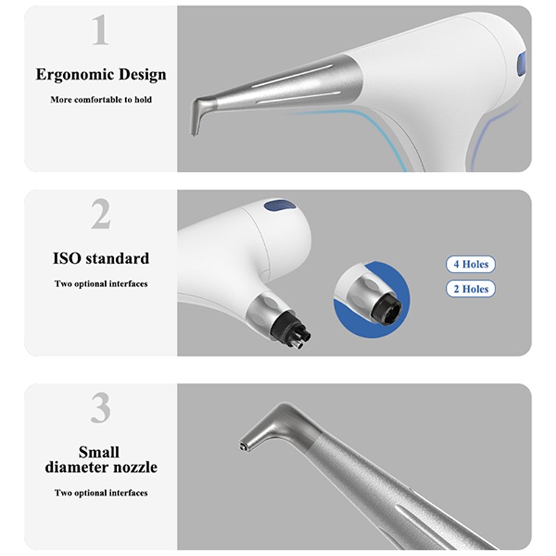 2/4 Holes Dental Air Flow Teeth Polishing Polisher Handpiece Hygiene Prophy Jet