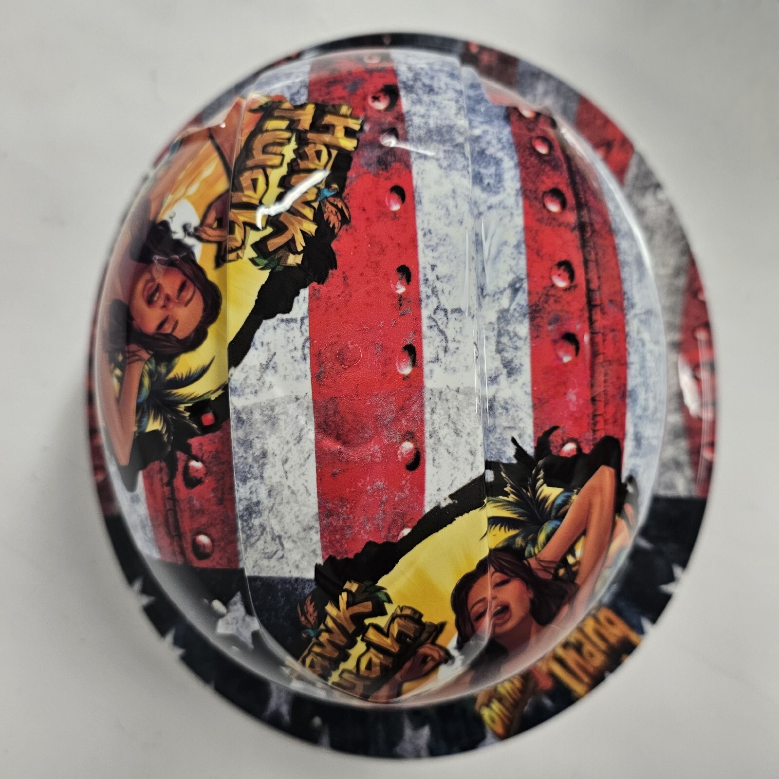 full brim hard hat custom hydro dipped IN HAWK TUAH SPIT ON THAT THANG USA ED
