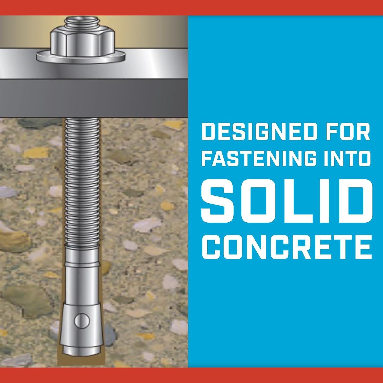 TruBolt 5 8 x 5 In Concrete Anchor 10 Pcs Stainless Steel Heavy Duty